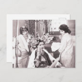 Cartes Pour Fêtes Annuelles Salon de coiffure rétro (Devant / Derrière)