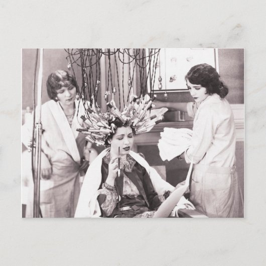 Cartes Pour Fêtes Annuelles Salon de coiffure rétro (Devant)