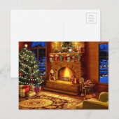 Cartes Pour Fêtes Annuelles Salon de Noël cosy (Devant / Derrière)