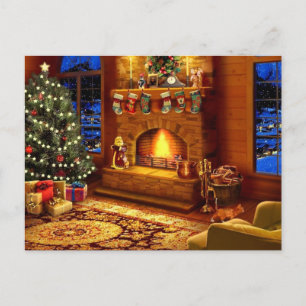 Cartes Pour Fêtes Annuelles Salon de Noël cosy