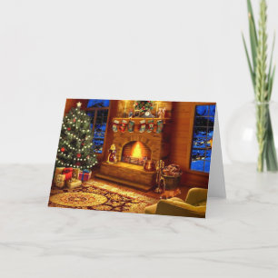 Cartes Pour Fêtes Annuelles Salon de Noël cosy