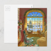 Cartes Pour Fêtes Annuelles Salon de Noël cosy (Devant / Derrière)