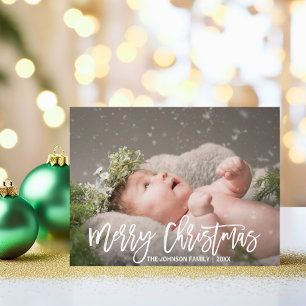 Cartes Pour Fêtes Annuelles Salon de Noël joyeux personnalisé  ajouter une pho