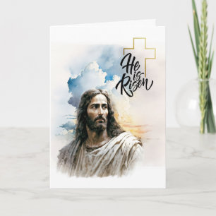 Cartes Pour Fêtes Annuelles Salut est Risen ! Jésus Christ Peinture Pâques
