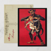 Cartes Pour Fêtes Annuelles Salut, Krampus Postcard (Devant / Derrière)
