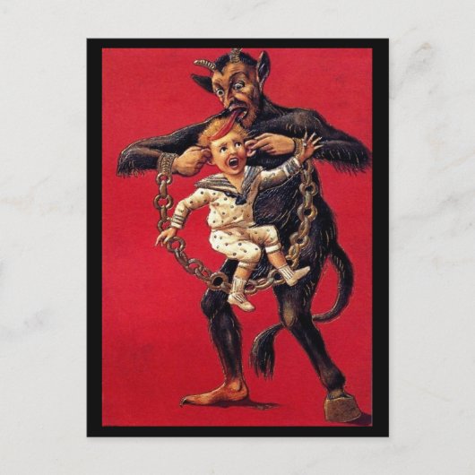 Cartes Pour Fêtes Annuelles Salut, Krampus Postcard (Devant)