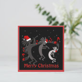 Cartes Pour Fêtes Annuelles Salutation Appartement de Noël Kokopelli (Debout devant)