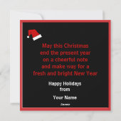 Cartes Pour Fêtes Annuelles Salutation Appartement de Noël Kokopelli (Dos)