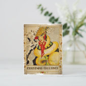 Cartes Pour Fêtes Annuelles Salutation Art déco (Debout devant)