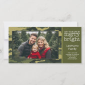 Cartes Pour Fêtes Annuelles Salutation Camo Vert (Devant)