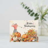 Cartes Pour Fêtes Annuelles Salutation d'automne de Thanksgiving pour Golfer (Debout devant)