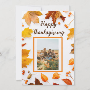 Cartes Pour Fêtes Annuelles Salutation de la feuille d'automne