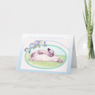 Cartes Pour Fêtes Annuelles Salutation de lapin de Pâques pour le mari