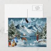 Cartes Pour Fêtes Annuelles Salutation de Noël (Devant / Derrière)