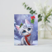 Cartes Pour Fêtes Annuelles Salutation de Noël Arbre neige (Debout devant)