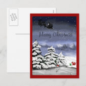 Cartes Pour Fêtes Annuelles Salutation de Noël, cadeau pour le renard (Devant / Derrière)