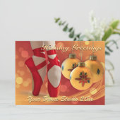 Cartes Pour Fêtes Annuelles Salutation de Noël de ballet (Debout devant)