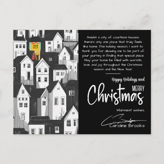 Cartes Pour Fêtes Annuelles Salutation de Noël de Realtor, un endroit Nous app (Devant)