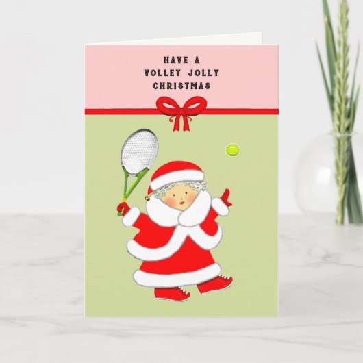 Cartes Pour Fêtes Annuelles Salutation de Noël de tennis (Devant)
