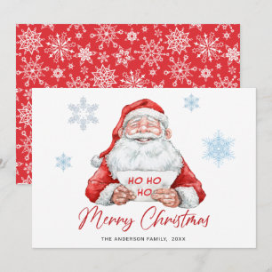 Cartes Pour Fêtes Annuelles Salutation de Noël du Père Noël drôle