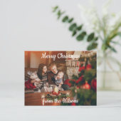 Cartes Pour Fêtes Annuelles Salutation de Noël familiale (Debout devant)