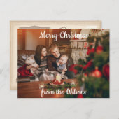 Cartes Pour Fêtes Annuelles Salutation de Noël familiale (Devant / Derrière)