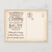 Cartes Pour Fêtes Annuelles Salutation de Noël familiale (Dos)