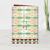 Cartes Pour Fêtes Annuelles Salutation de Noël Ornament Design Blank (Dos)