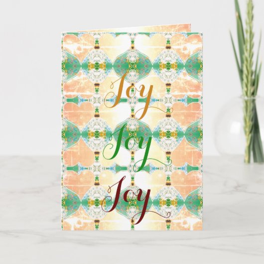 Cartes Pour Fêtes Annuelles Salutation de Noël Ornament Design Blank (Devant)