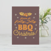 Cartes Pour Fêtes Annuelles Salutation de Noël Retro BBQ : Maroon (Debout devant)