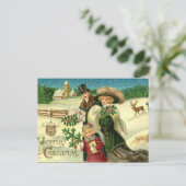 Cartes Pour Fêtes Annuelles Salutation de Noël victorienne (Debout devant)