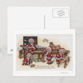 Cartes Pour Fêtes Annuelles Salutation de NoëlPetits enfants (Devant / Derrière)