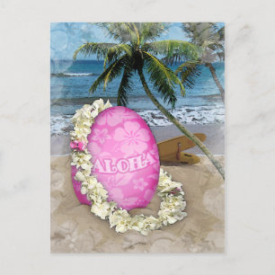 Cartes Pour Fêtes Annuelles Salutation de Pâques style hawaïen