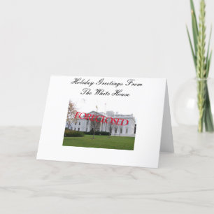 Cartes Pour Fêtes Annuelles Salutation de saison de la Maison Blanche empêchée