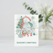 Cartes Pour Fêtes Annuelles Salutation de saison Tout Noël Rouge Vert (Debout devant)