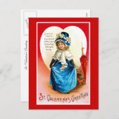 Cartes Pour Fêtes Annuelles Salutation de St Valentine (Devant / Derrière)
