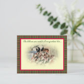 Cartes Pour Fêtes Annuelles Salutation de vacances chaleureuse avec vers (Debout devant)