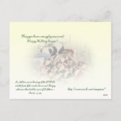 Cartes Pour Fêtes Annuelles Salutation de vacances chaleureuse avec vers (Dos)