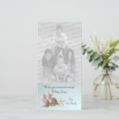 Cartes Pour Fêtes Annuelles Salutation de vacances de coquillage (Debout devant)