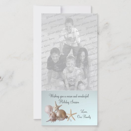 Cartes Pour Fêtes Annuelles Salutation de vacances de coquillage (Devant)