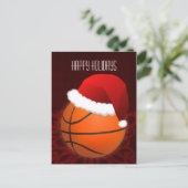 Cartes Pour Fêtes Annuelles salutation de vacances de joueur de basket (Debout devant)