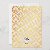 Cartes Pour Fêtes Annuelles Salutation d'entreprise Élégant Gold Script Busine (Dos)