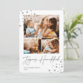 Cartes Pour Fêtes Annuelles Salutation festive | 3 Photo Collage Hanoukka (Debout devant)