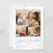 Cartes Pour Fêtes Annuelles Salutation festive | 3 Photo Collage Hanoukka (Devant)