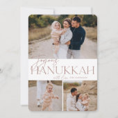 Cartes Pour Fêtes Annuelles Salutation festive | 3 Photo Joyous Hanoukka (Devant)