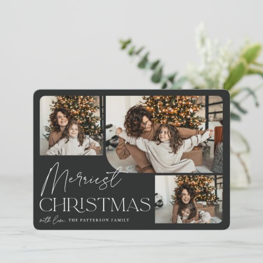 Cartes Pour Fêtes Annuelles Salutation festive | Merriest Christmas Photo (Debout devant)