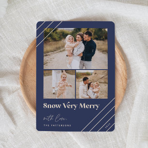 Cartes Pour Fêtes Annuelles Salutation festive   Neige très joyeux 3 photo