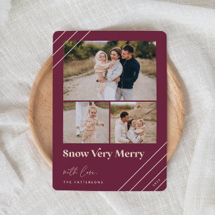 Cartes Pour Fêtes Annuelles Salutation festive   Neige très joyeux 3 photo