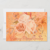 Cartes Pour Fêtes Annuelles Salutation florale Thanksgiving unique (Devant)