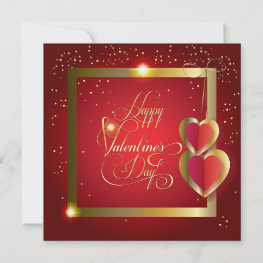 Cartes Pour Fêtes Annuelles Salutation Heureuse Sainte-Valentin (Devant)